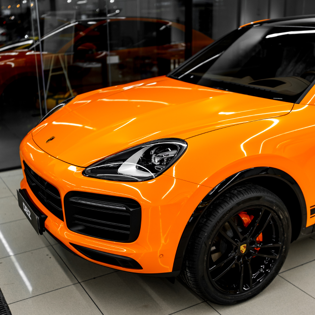 Porsche Cayenne color PPF wrapping